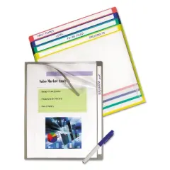 C-Line Write-On Project Folders, Straight Tab, Letter Size, Assorted Colors, 25/Box