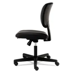 HON Volt Series Leather Task Chair, Supports Up to 250 lb, 18" to 22.25" Seat Height, Black