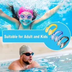 Unique Bargains Swimming Diving Tool Plastic Nose Clips Assorted Color 3 Pcs