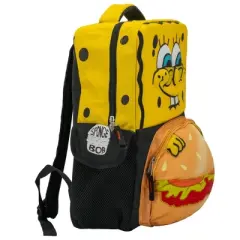 Sponge Bob Square Pants Backpack, 3D Big Face SpongeBob Girls & Boys School Bag 16&rdquo;