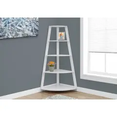 60" Bookcase Corner Accent Etagere White - EveryRoom