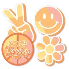 Big Dot of Happiness Stay Groovy - Decorations DIY Boho Hippie Party Essentials - Set of 20