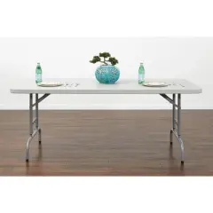 6" Adjustable Multi Purpose Table Light Gray - OSP Home Furnishings