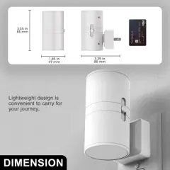 DORESshop White LED Night Light Plug-In 2-Pack, 3000K Soft White, 0&uml;C100LM Dimmable with Sensor, Modern Wall Nightlight