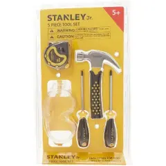 Red Tool Box Stanley Jr. 5 Piece Tool Set | Real Tools for Kids