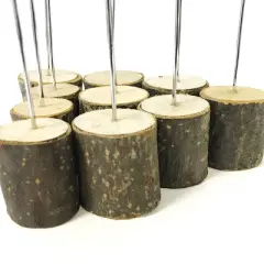 Wrapables Wooden Photo and Placecard Clip Holders for Wedding Table Decor (Set of 10)