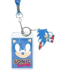 Sonic The Hedgehog Sonic Speed Lanyard ID Badge Holder w/ Metal Keychain