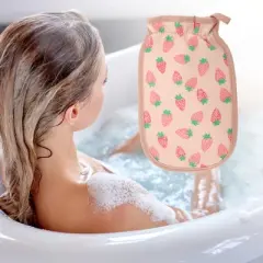 Unique Bargains Shower Gloves 8.86"x5.71" Pink 1 Pc