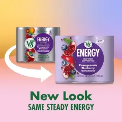 V8 +ENERGY Pomegranate Blueberry Energy Drink - 6pk/8 fl oz Cans