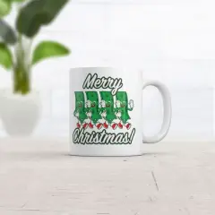 Crazy Dog Merry Christmas Mug Funny Retro Xmas Graphic Coffee Cup-11oz