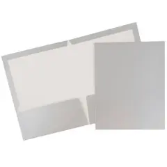 JAM 6pk Glossy Paper Folder 2 Pocket - Silver
