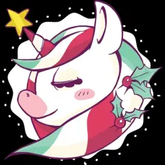 Women's Design By Humans Striped Christmas Unicorn By rasok Racerback Tank Top