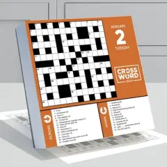 TF Publishing 2024 Daily Desktop Calendar 5.25"x5.25" Crossword Puzzles