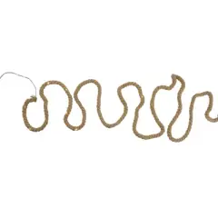 Kurt S. Adler Warm White LED Brown Cotton Rope Fairy Lights and Timer 9.8 feet