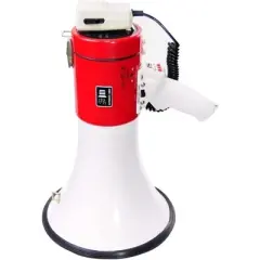 Megaphone with Talk & Siren Modes for Events + USB/MP3 Reader, Aux Input, 50W Power