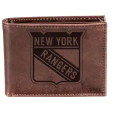 Evergreen New York Rangers Crazy Horse Collection Bi-Fold Wallet