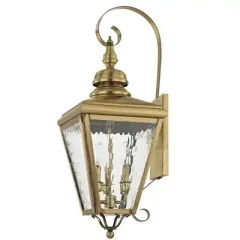 Livex Lighting Cambridge 3 - Light Wall Light in  Antique Brass
