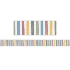 Teacher Created Resources&reg; Classroom Cottage Stripes Straight Border Trim, 35 Feet Per Pack, 6 Packs