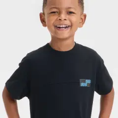 Toddler Boys' Short Sleeve Skateboarding Dino T-Shirt - Cat & Jack&trade; Black