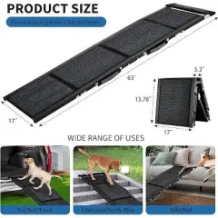 Dog Ramp for Car,Folding Pet Ramp with Non-Slip Surface & Side Rails, 300LBS Capacity for SUV,  Indoor Use