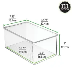 mDesign Plastic Stackable Toy Storage Bin Box with Lid, 5" High, 2 Pack