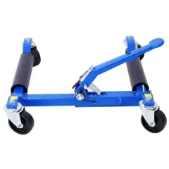 Car Wheel Dolly Jack Set Of 2, Heavy Duty Vehicle Positioning With Ratcheting Foot Pedal, Hydraulic Car Wheel Dolly Jack