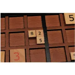 WE Games Wooden Sudoku Board with Storage Slots in Walnut Stain - 11.5 in.