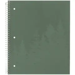 Five Star 100g College Ruled Notebook 11"x9.75" Olympic Green: Spiral, Single Subject, 100 Pages, 3 Hole Punched