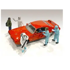 Hazmat Crew 6 piece Figurine Set for 1/18 Scale Models by American Diorama
