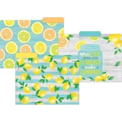 Teacher Created Resources&reg; Lemon Zest Letter-Sized File Folders, Pack of 12