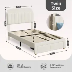 Twin Size Bed Frames with Storage Headboard,Twin Bed Frames with Storage drawer