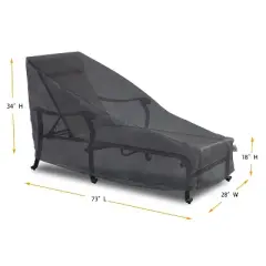 Summerset Shield Chaise Lounge Cover Ultimate Protection for Your Outdoor Furniture 73" x 28" x 18"/22.5"/37" Mercury