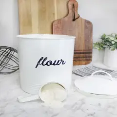 Auldhome Design-7qt Enamelware Flour Canister