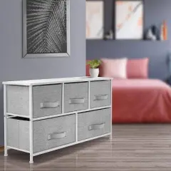 Sorbus Drawer Dresser for Bedroom Office and Home Gray/White