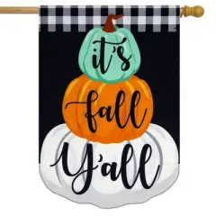 Briarwood Lane It's Fall Y'all Burlap House Flag 28" x 40" Briarw