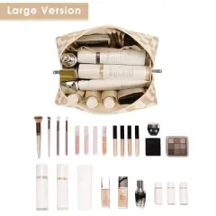 Narwey Checkered Makeup Bag Travel Cosmetic Bag