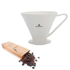 Westmark Coffee Filter Brasilia 6 Cups - Classic Aromatic Brew, Size 6, White Porcelain