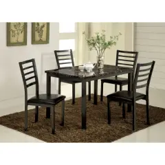 Larriston&nbsp;Triangular Open Shelf Counter Dining Table Black - HOMES: Inside + Out
