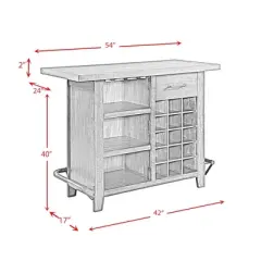 Stanford Storage Bar Smokey Walnut - Picket House Furnishings