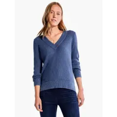 NIC + ZOE Waffle Stitch V-Neck Sweater