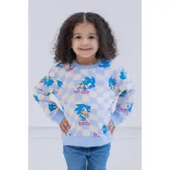 SEGA Sonic the Hedgehog Girls French Terry Sweatshirt Little Kid to Big Kid