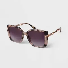 Women's Tortoise Shell Oversized Square Sunglasses - A New Day&trade; Tan