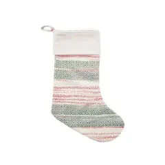 C&F Home Cozy Nordic Christmas Red and Green Stocking