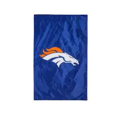 Evergreen NFL Denver Broncos Applique House Flag 28 x 44 Inches Outdoor Decor for Homes and Gardens