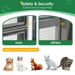 Cat House For Outside With 6 Platforms, Cat Cage With Waterproof Roof In 60 Inch Tall, Modern Cat House-Cuddlewood