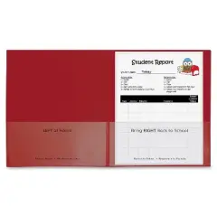 C-Line Classroom Connector Folders 9'x11-3/4" 25/BX Red 32004