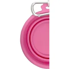 FFDPET Silicone Travel Bowl for Dogs & Cats Medium 26.5oz - Pink