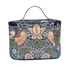 Signare USA William Morris Strawberry Thief Blue Toiletry Vanity Bag