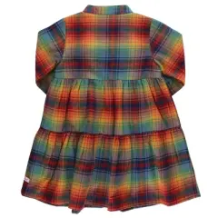 RuffleButts Girls Henley Tiered Dress