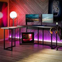 Quest Gaming L Desk with CPU Stand - Ntense